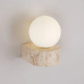 Faux Travertine Globe Wall Light