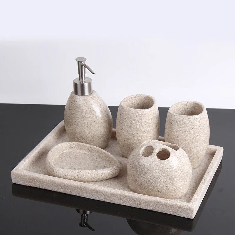 Oasis Resin Stone Bath Accessories