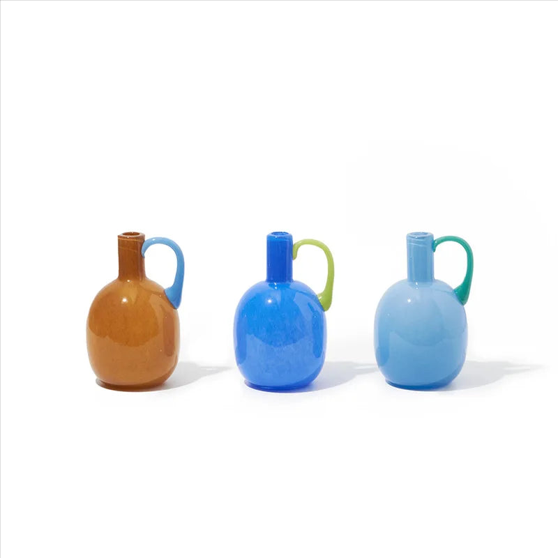 Sunset Pour Colorblock Glass Vase
