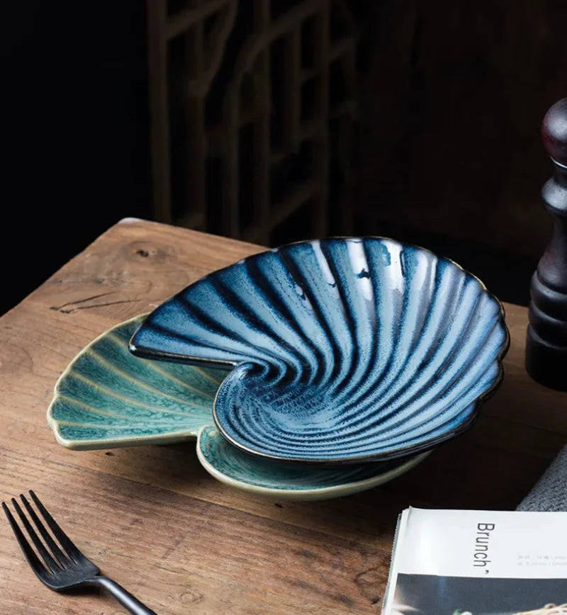 Ocean Whirl Ceramic Plate