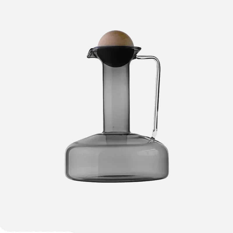 Bubble Spout Glass Kettle Set Pitcher Grey