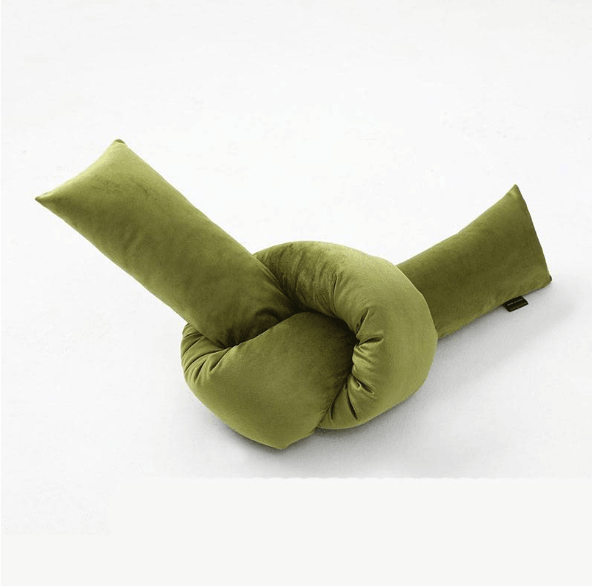 Soft Retro Shapes Cushion Knot Strip OliveDrab