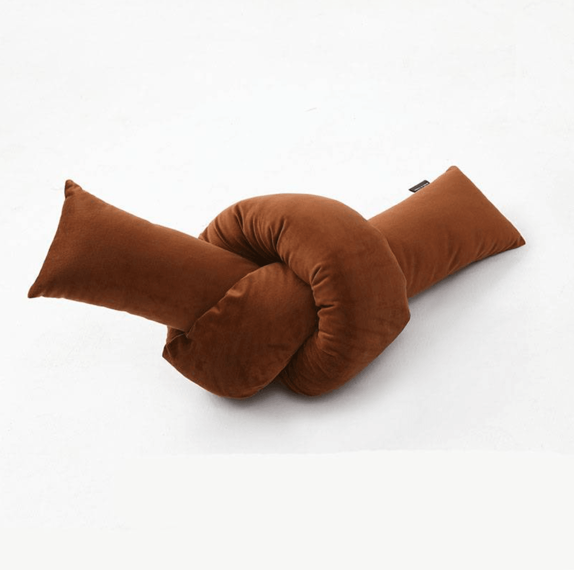 Soft Retro Shapes Cushion Knot Strip Sienna