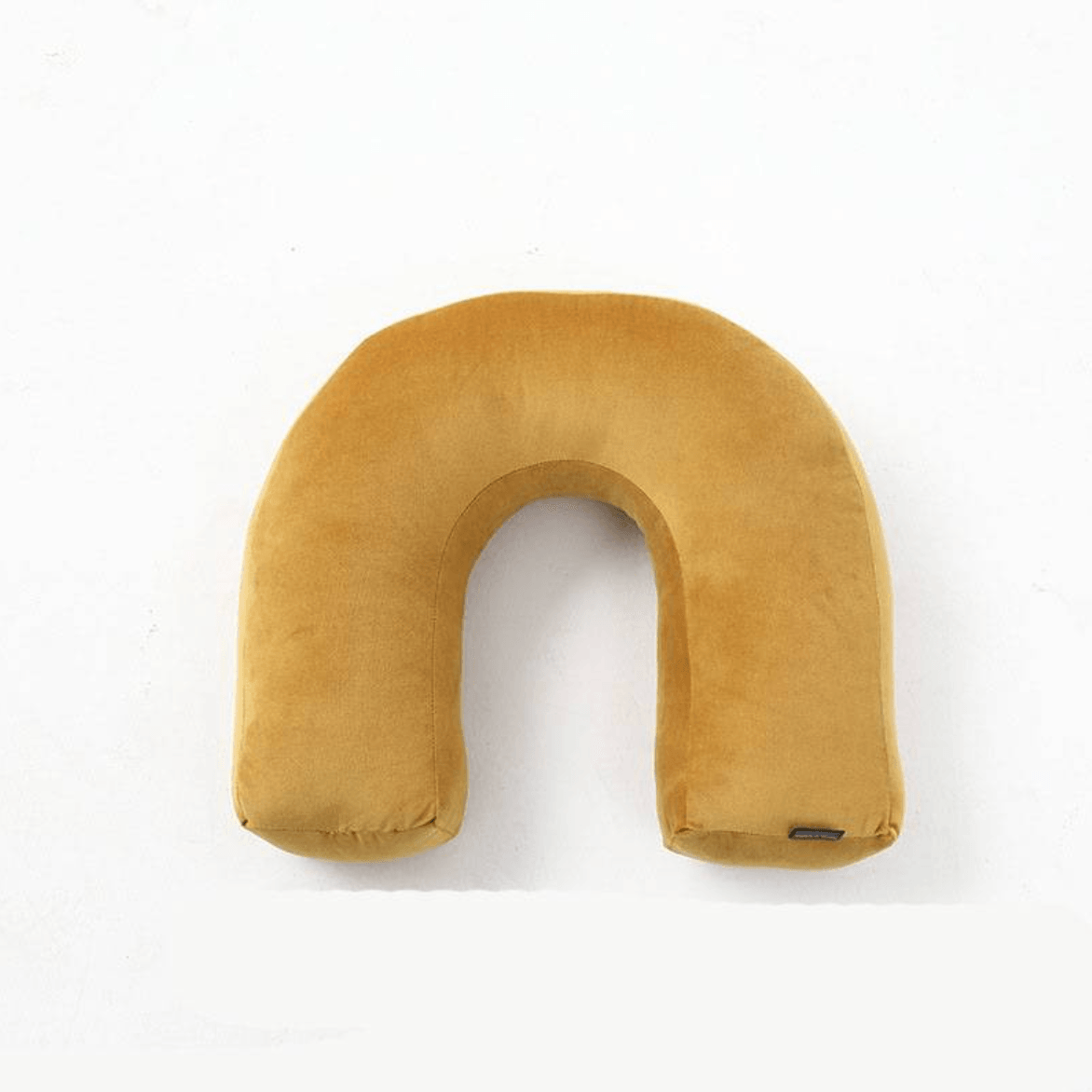 Soft Retro Shapes Cushion U Goldenrod