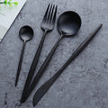Rome Black Silverware Set