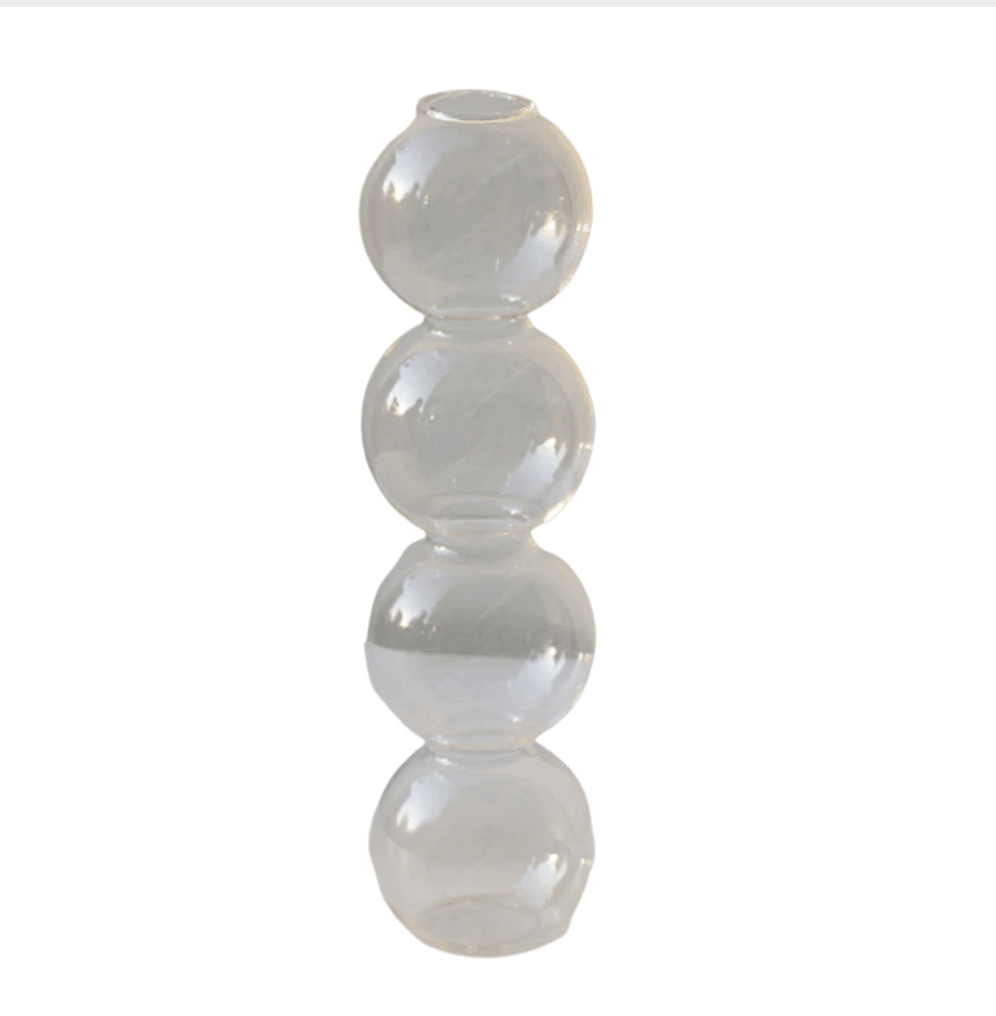 Bubble Bliss Vase Clear 4 Bubbles