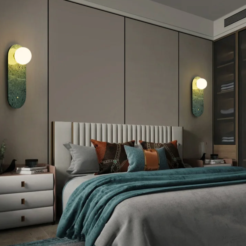 Marble Wall Light Dark Green