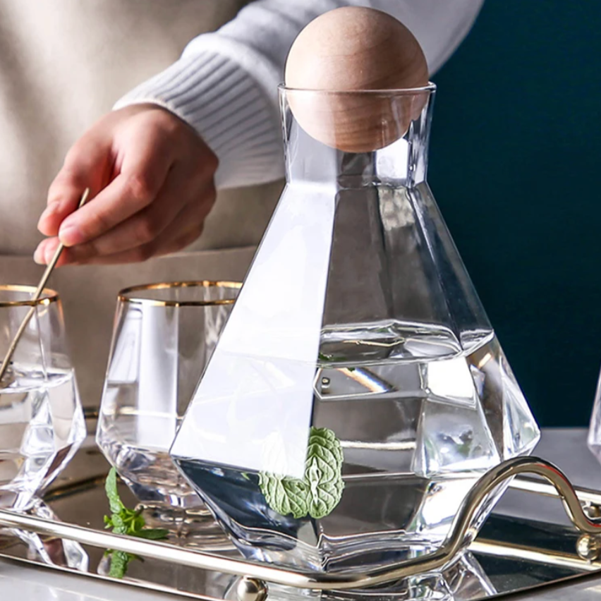 Diamond Drinkware 5-Piece Set Clear