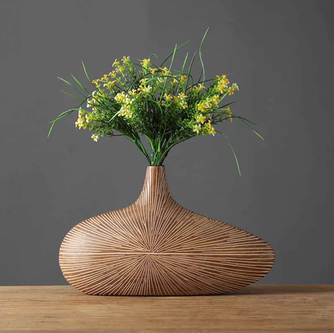 Sahara Sculpted Vase Tan (Medium)