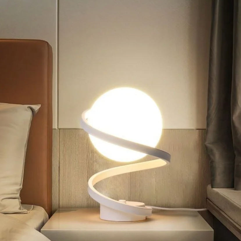 Spiral Globe Lamp White