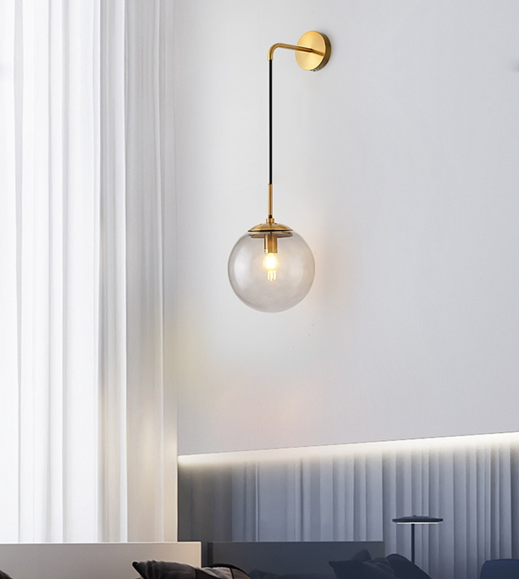 Stella Hanging Wall Sconce - Final Sale Smoke Gold