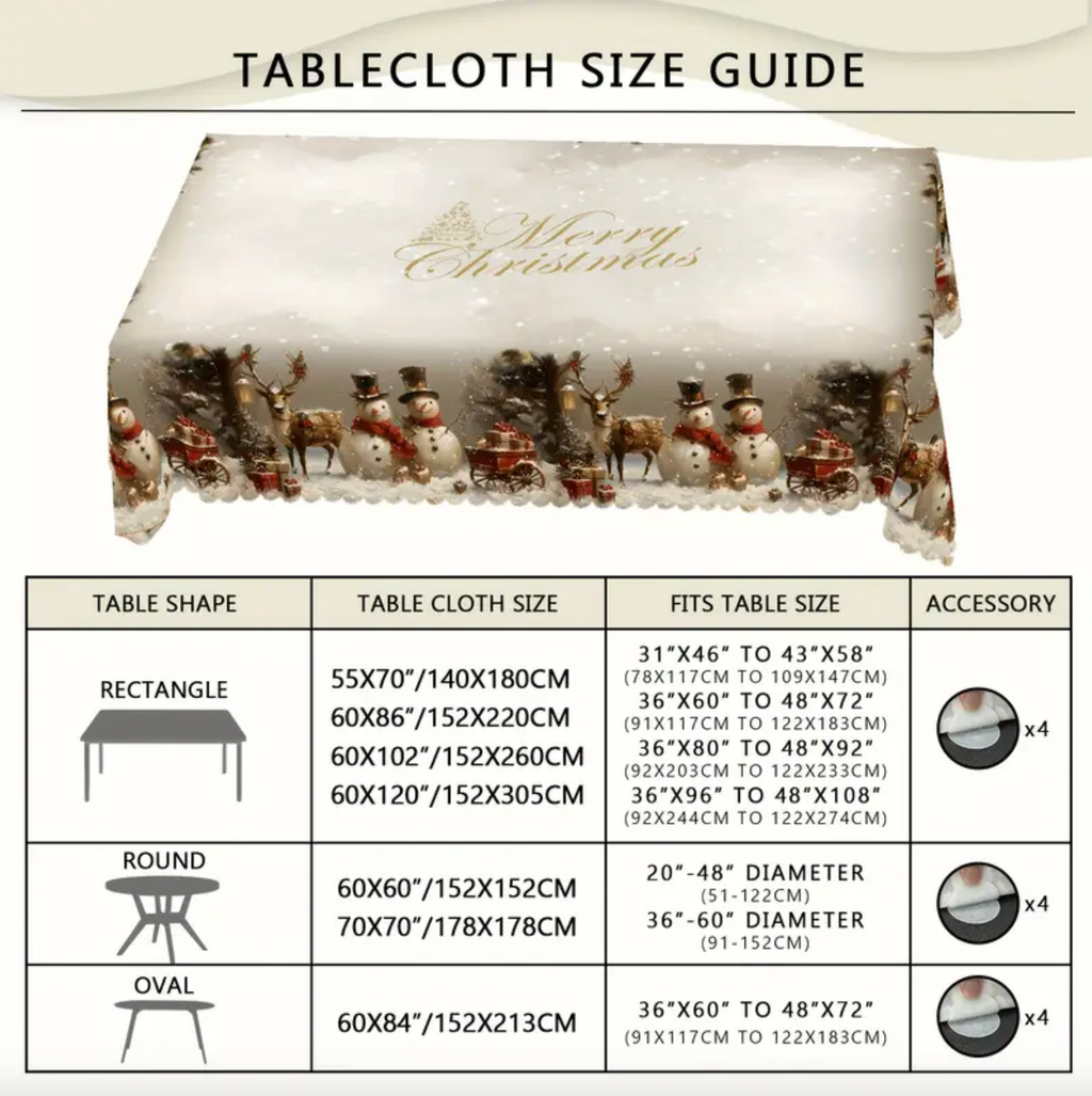 Frosty Feast™ – Christmas Tablecloth