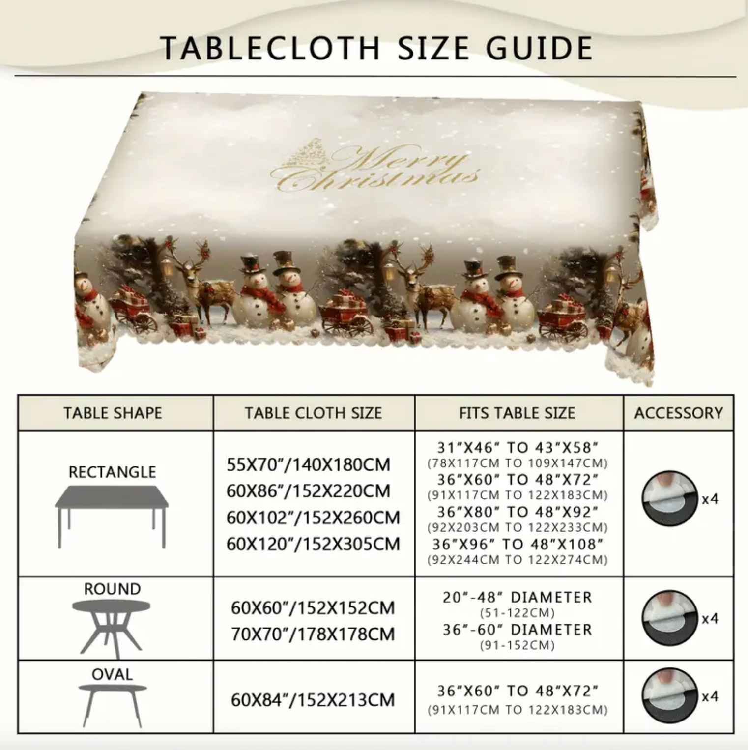 Frosty Feast™ – Christmas Tablecloth