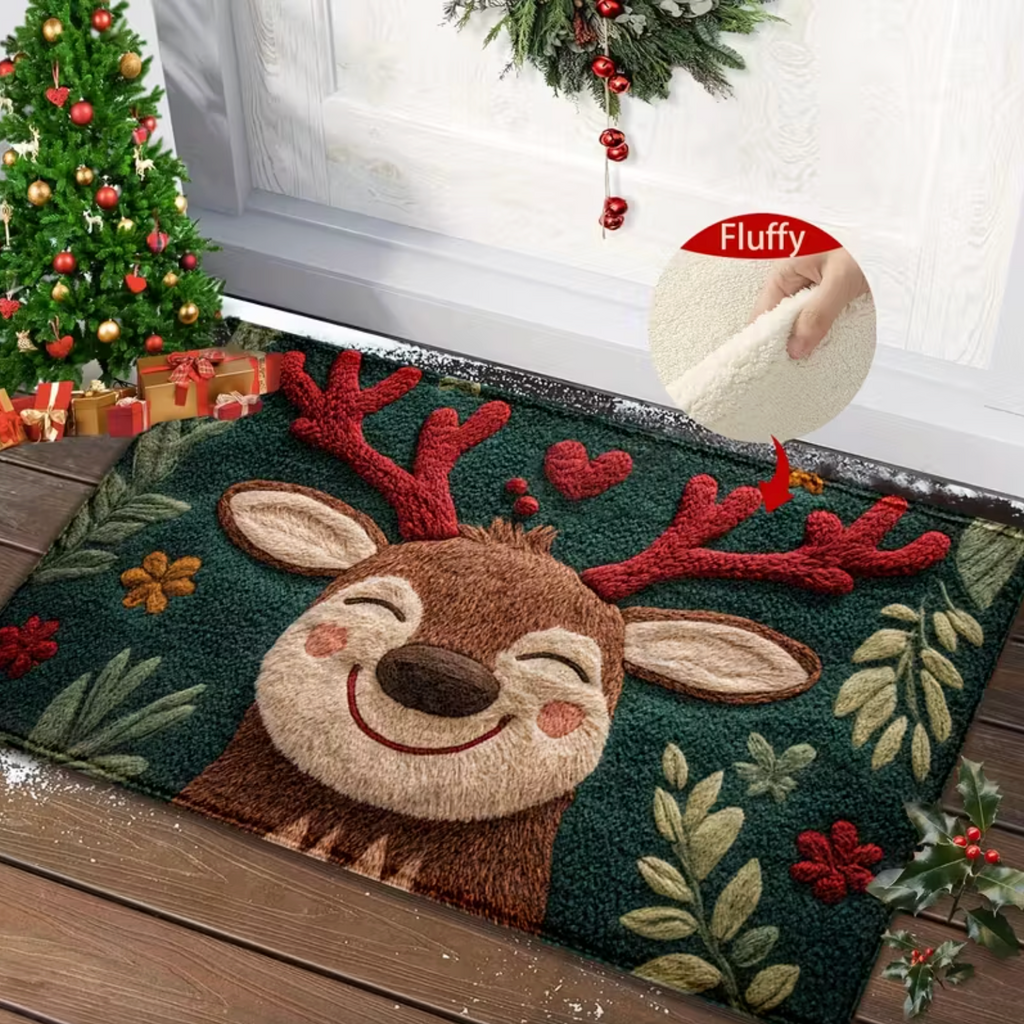 ReindeerSnug™ – Holiday Fluffy Mat