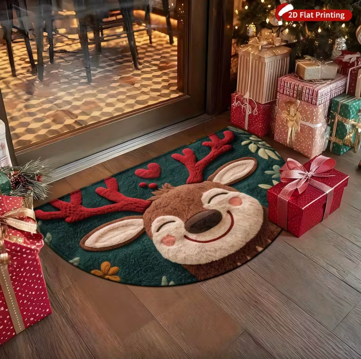 ReindeerSnug™ – Holiday Fluffy Mat