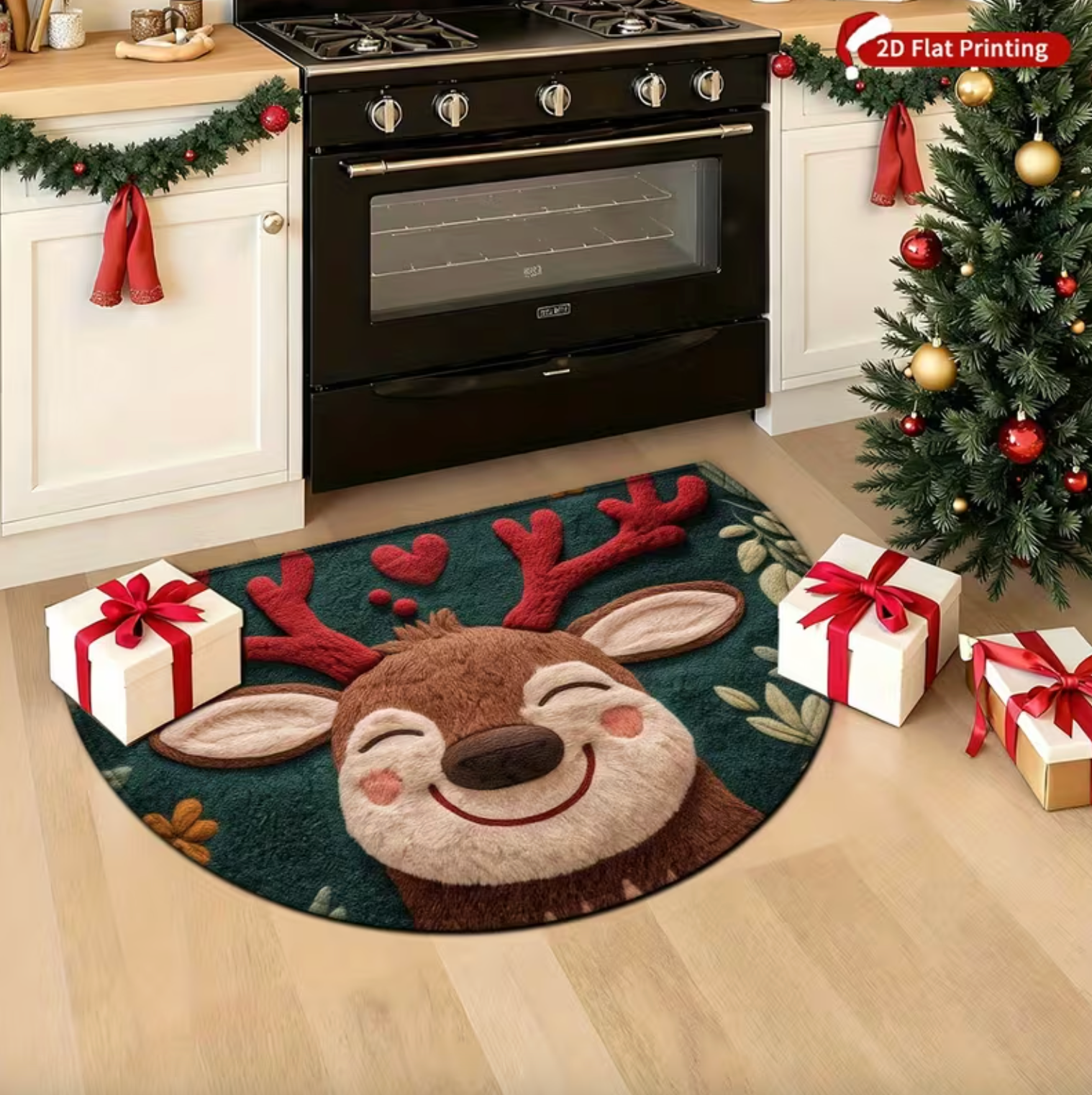 ReindeerSnug™ – Holiday Fluffy Mat