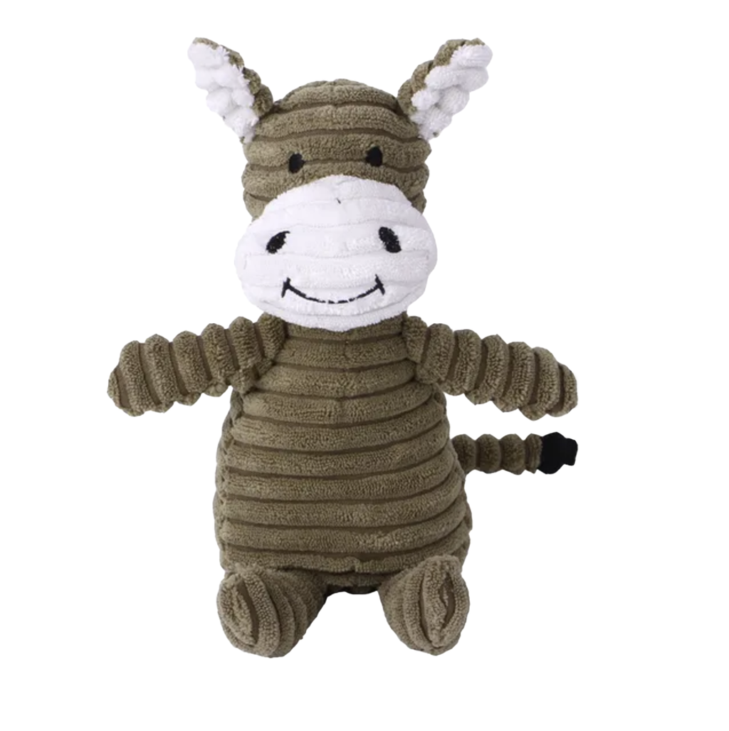 Plush Gray Donkey Squeaky Dog Toy – Soft Chew Toy for Small & Medium Dogs