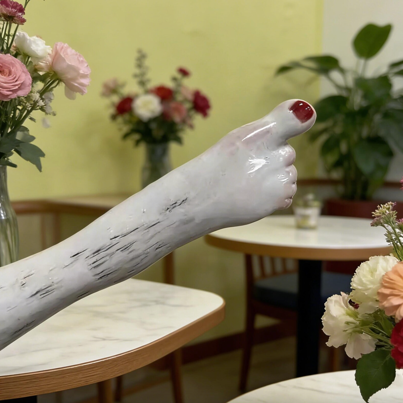 Sip My Leg™ Ceramic Straw Hairy Leg