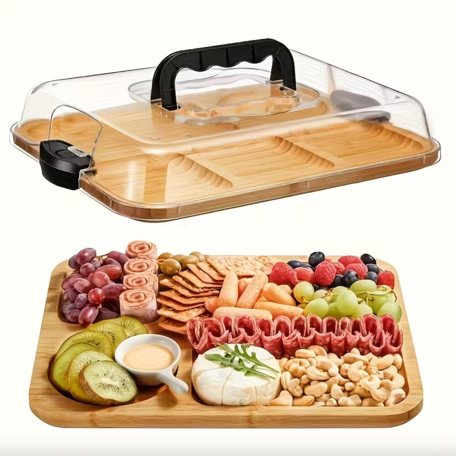 GatherBoard™ - Portable Bamboo Charcuterie Platter