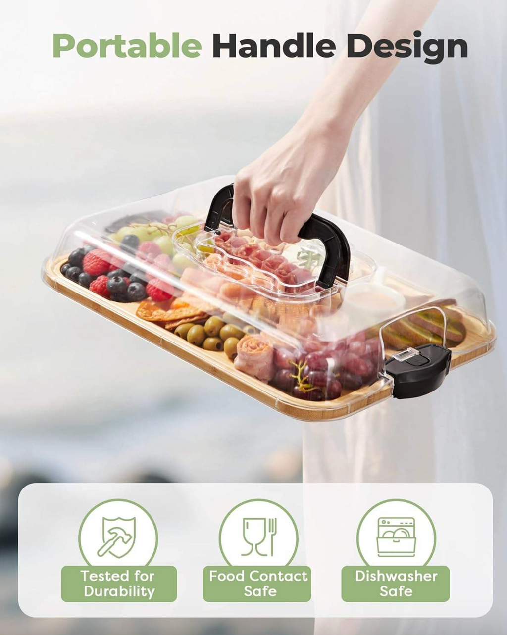 GatherBoard™ - Portable Bamboo Charcuterie Platter