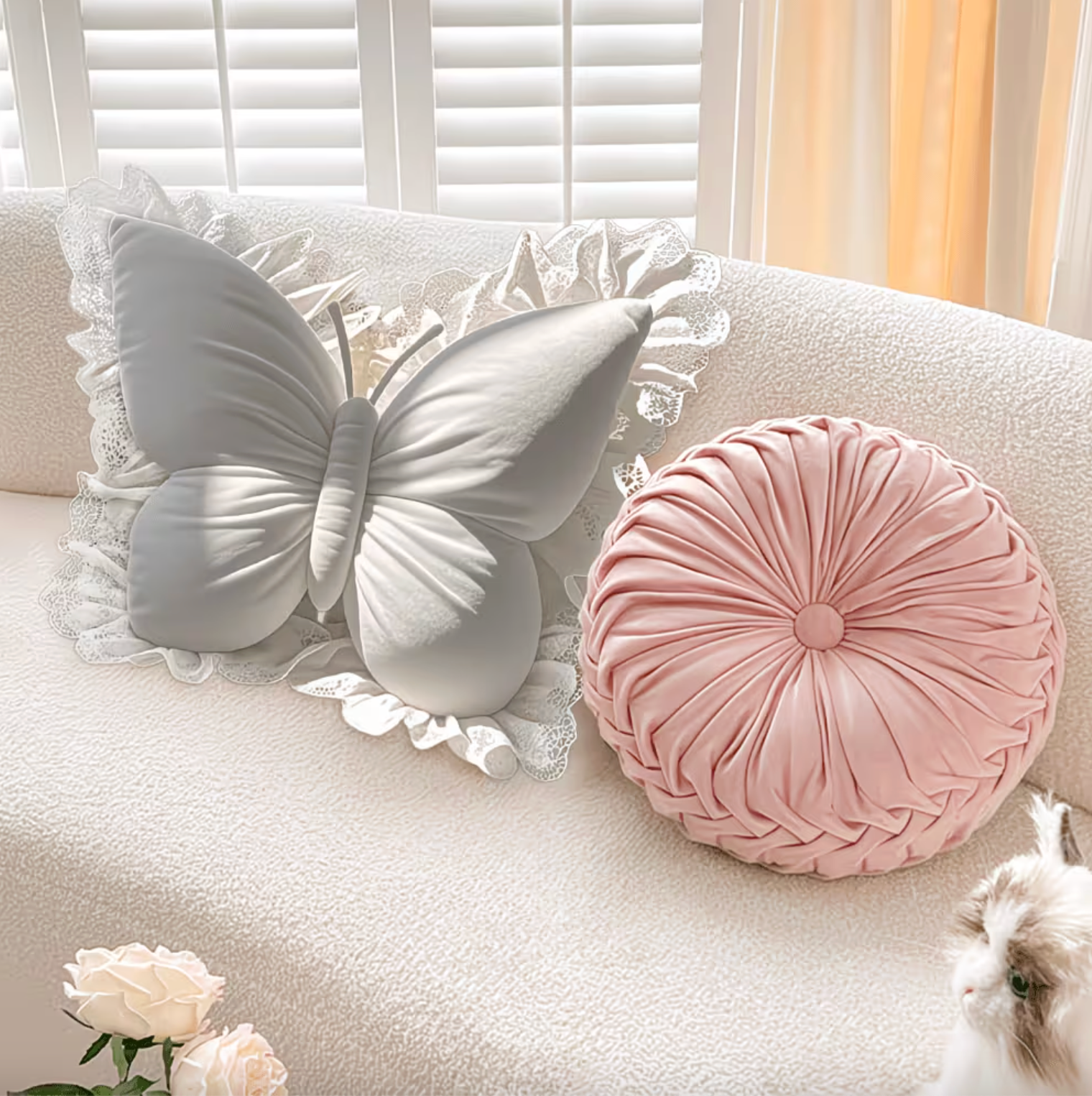 Seraphina™ - Lace Butterfly Pillow