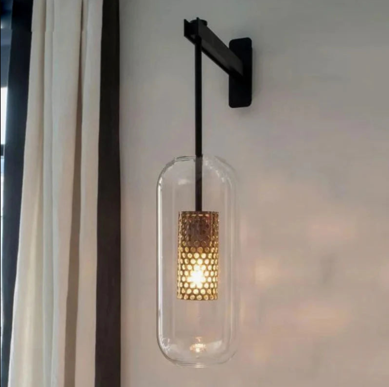 Luce Postmodern Wall Sconce Small Black