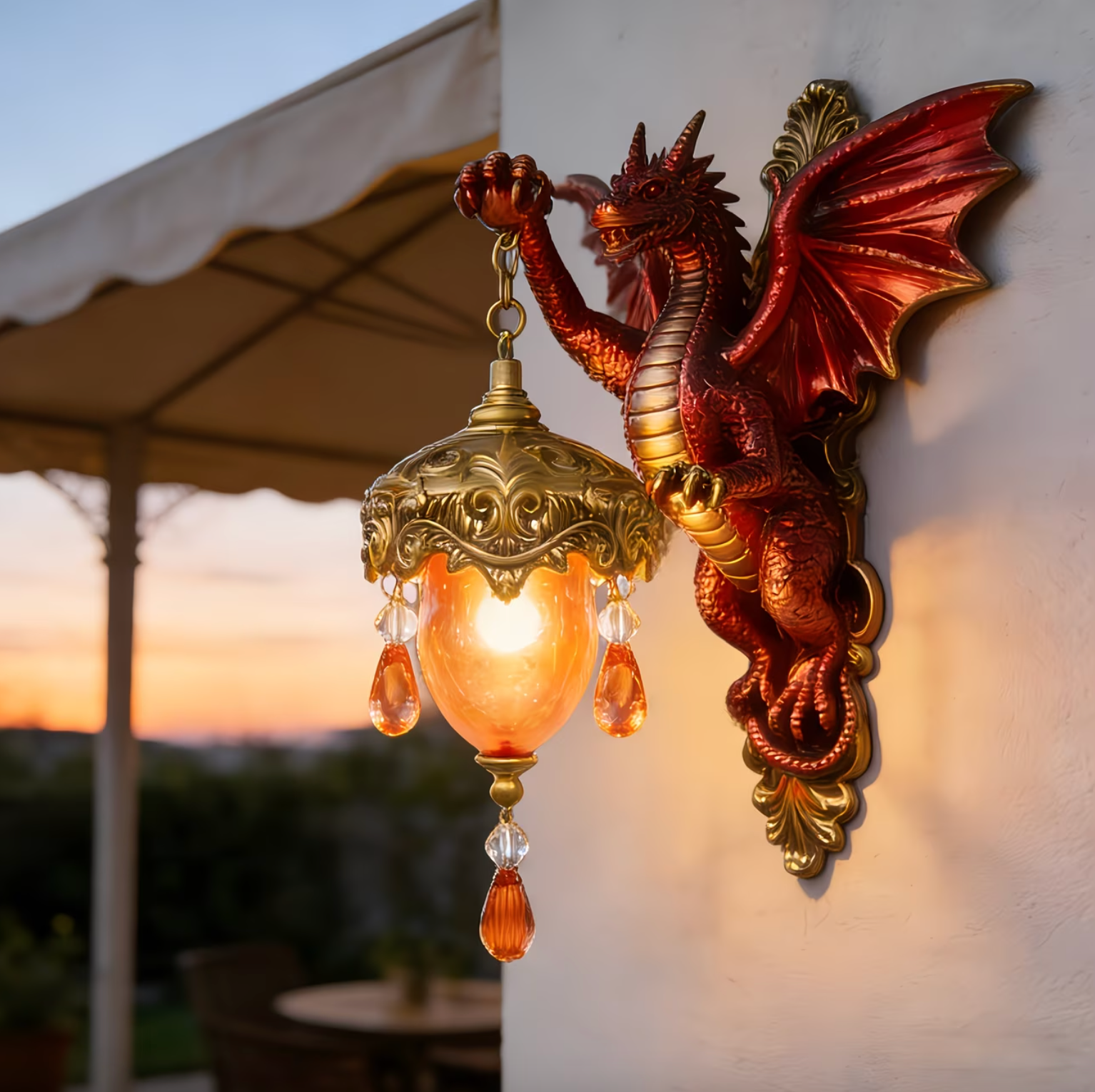 Draco™ – Molten Ember Wall Lamp