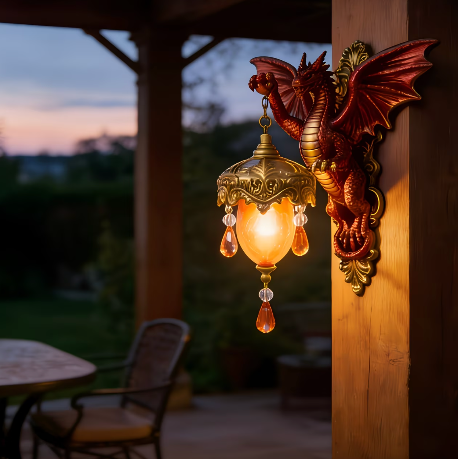 Draco™ – Molten Ember Wall Lamp