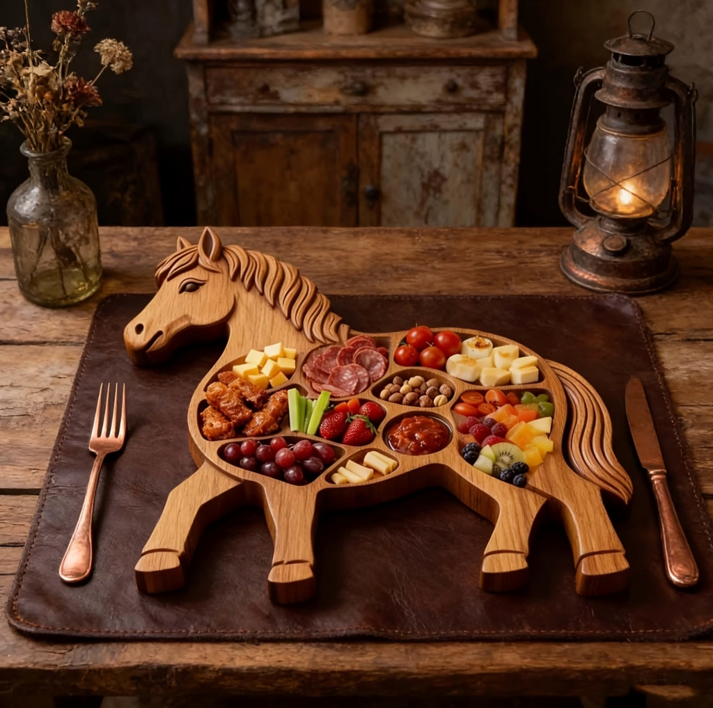StallionServe™ - Rustic Horse Charcuterie Platter