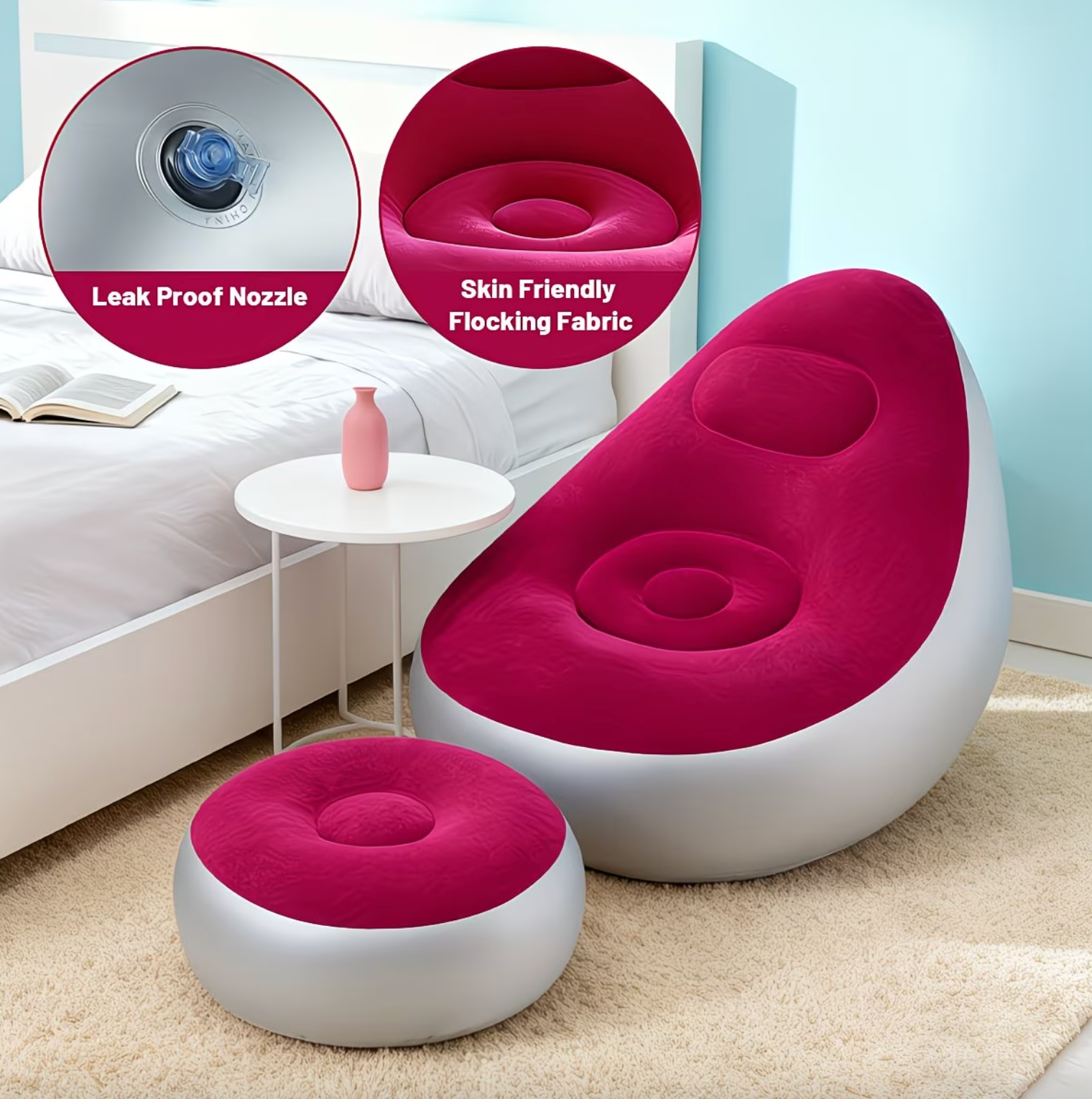 CloudRest™ - Inflatable Lounge Chair Pink
