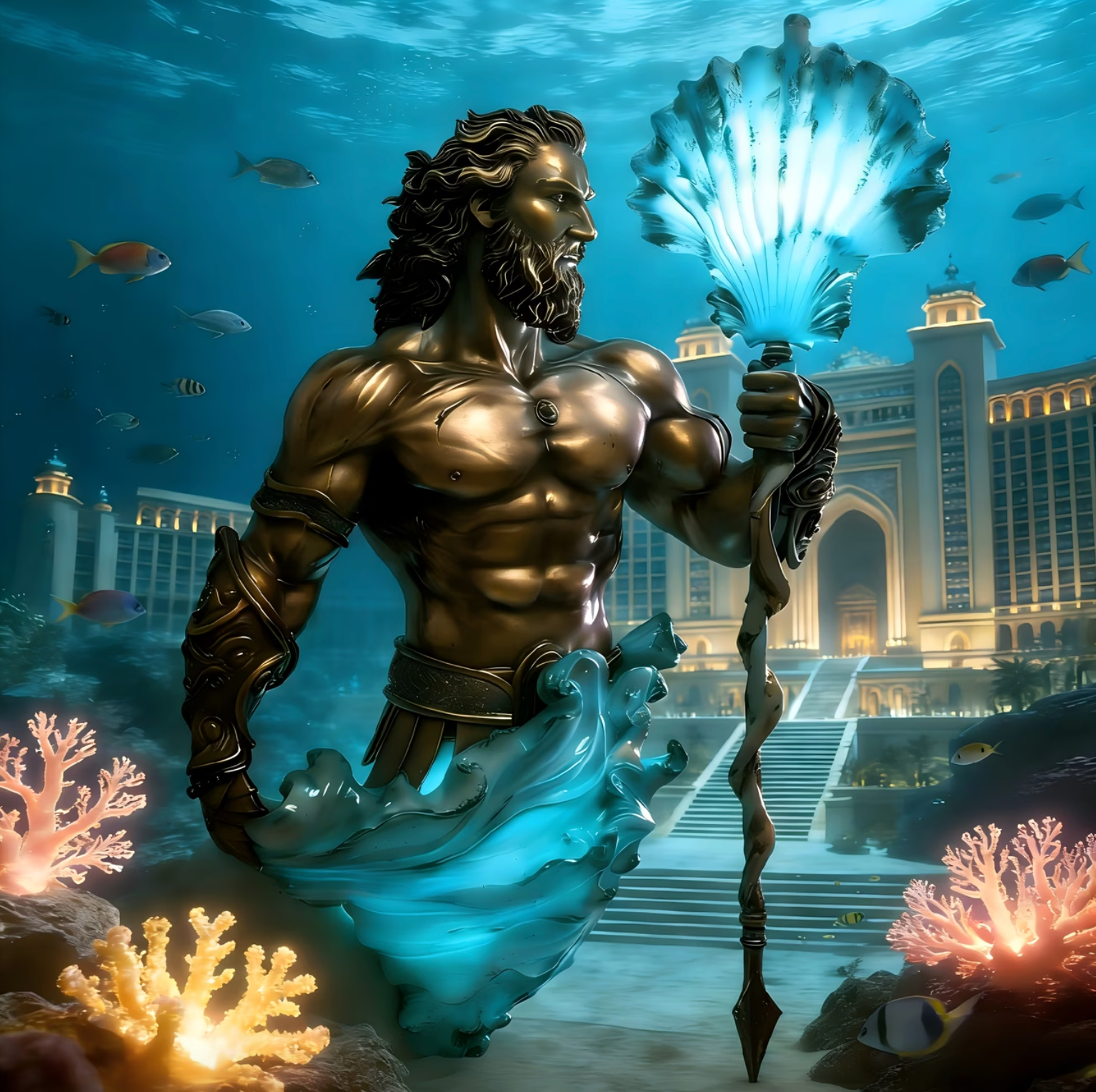Poseirion™ – Titan of the Seas Glow Wall Lamp