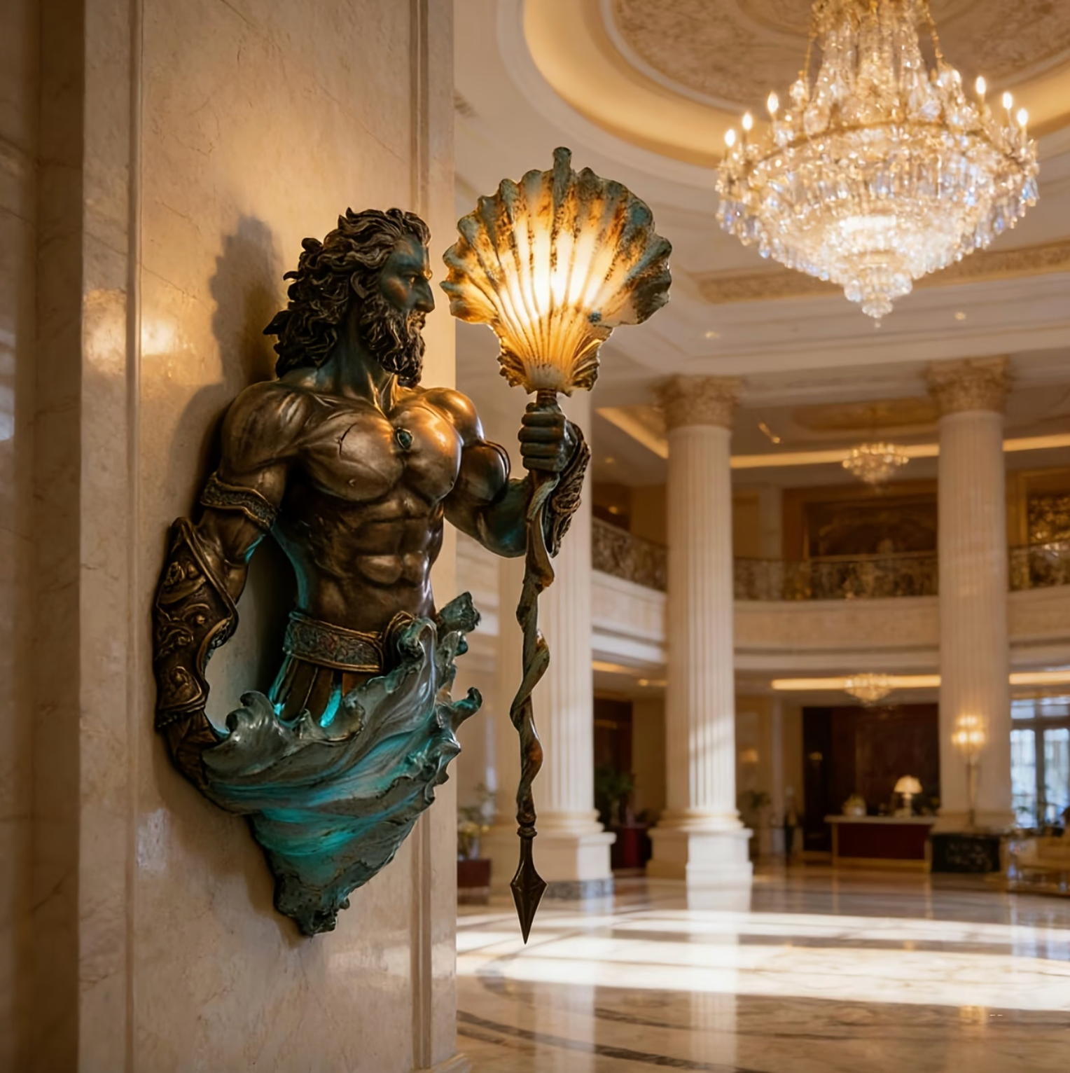 Poseirion™ – Titan of the Seas Glow Wall Lamp