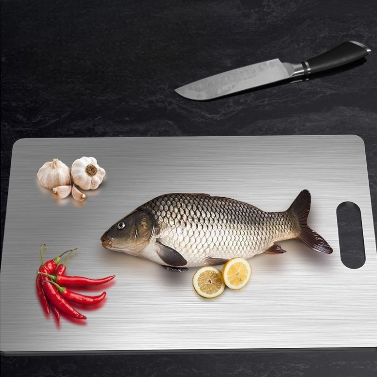Stainless Cutting Board - Durable, Antibacterial & Hygienic