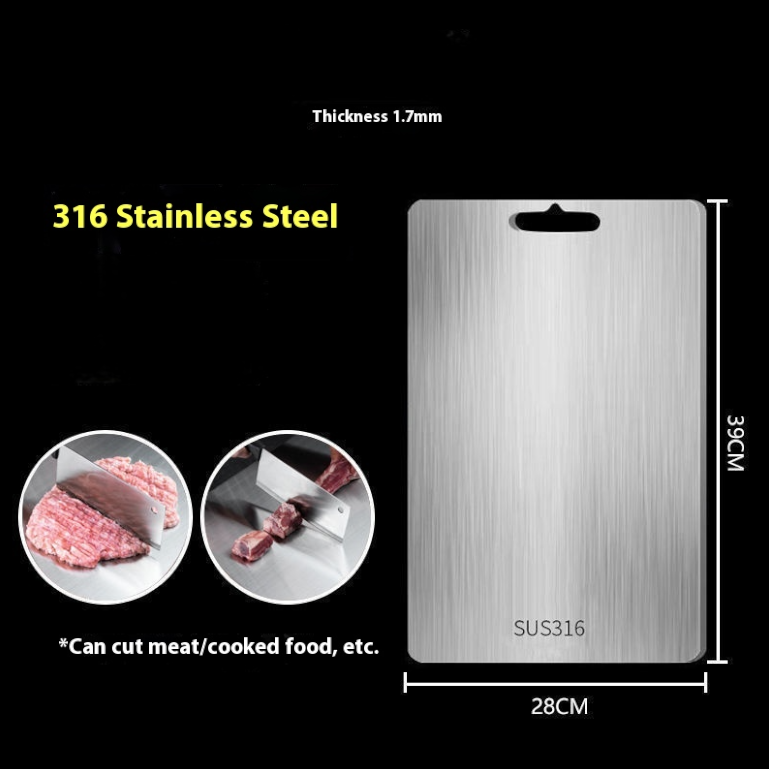 Stainless Cutting Board - Durable, Antibacterial & Hygienic