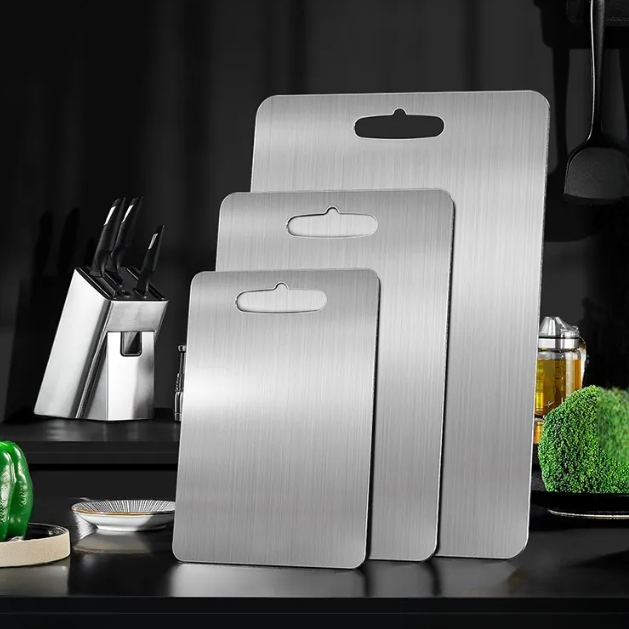 Stainless Cutting Board - Durable, Antibacterial & Hygienic