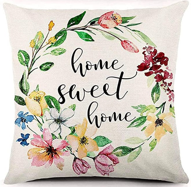 Spring Fresh Cushion Covers Home Sweet Home