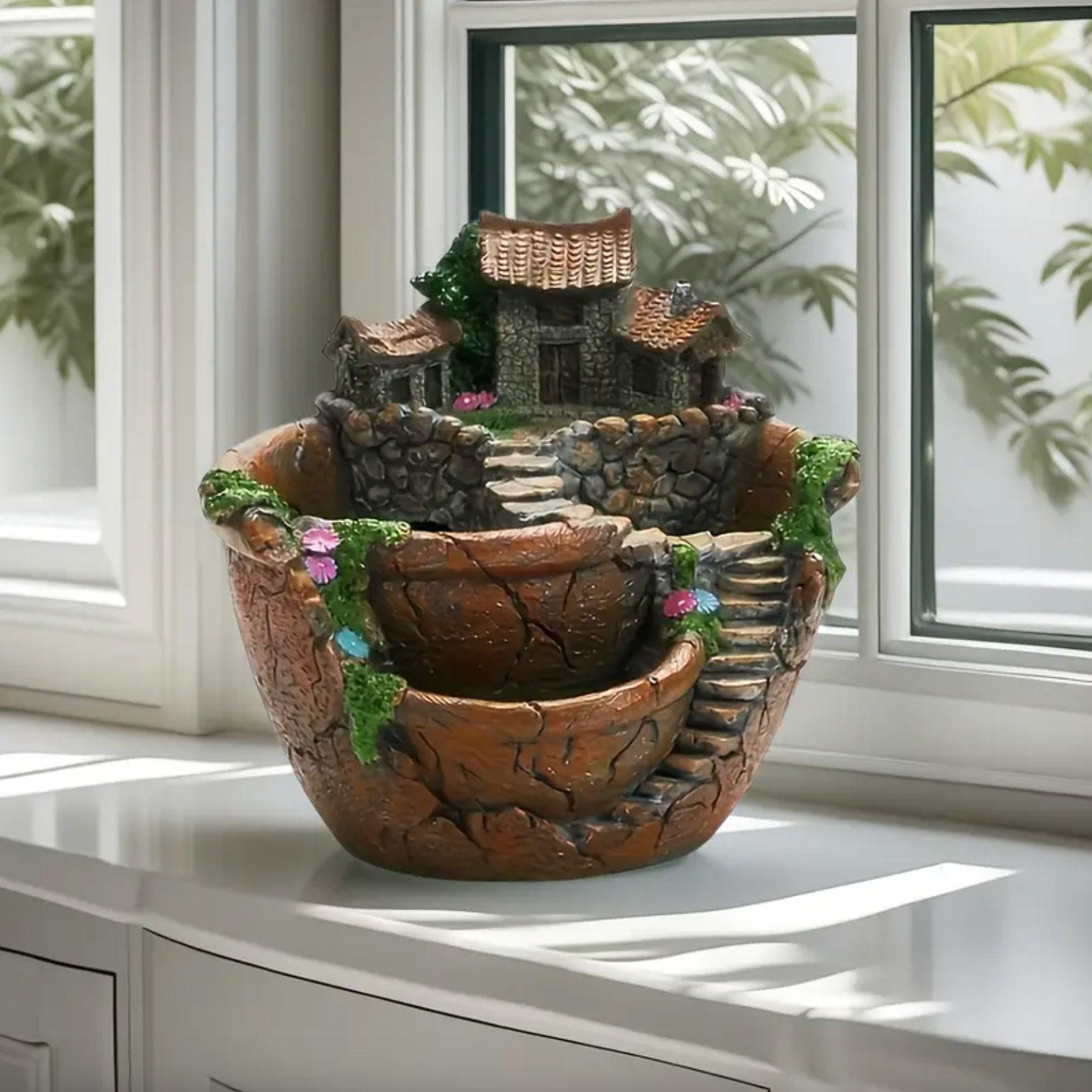 Courtyard Charm™ – Antique Architectural Flowerpot Terracotta Orange