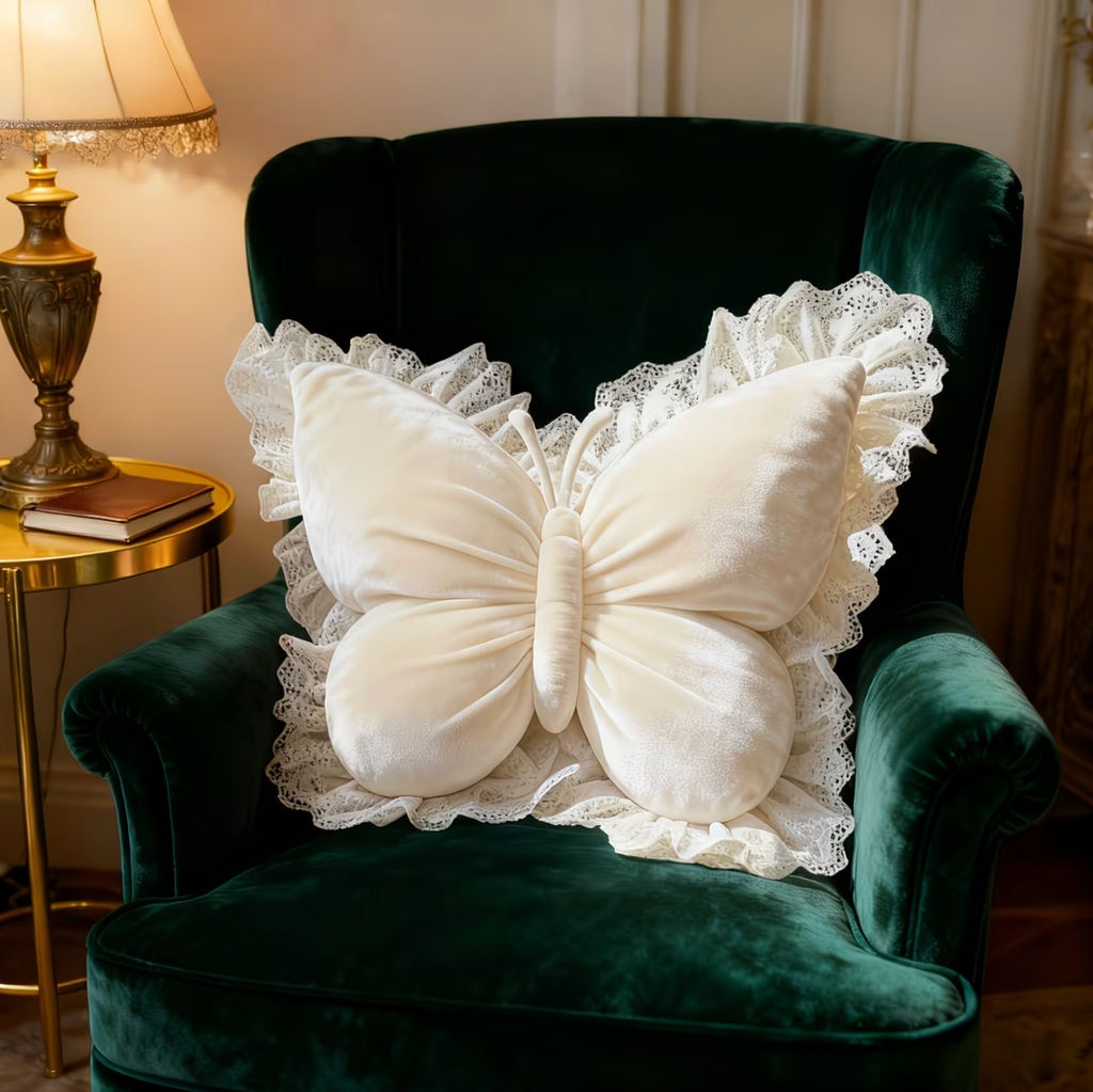 Seraphina™ - Lace Butterfly Pillow