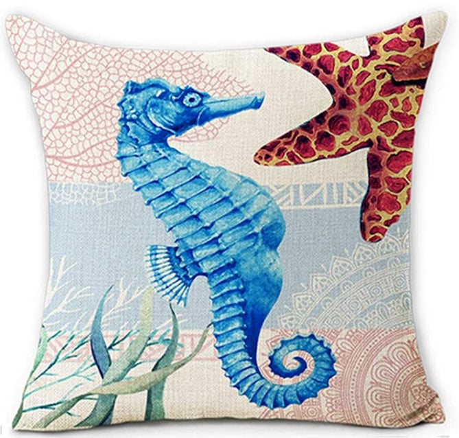 Aquatic Cushion Covers Seahorse