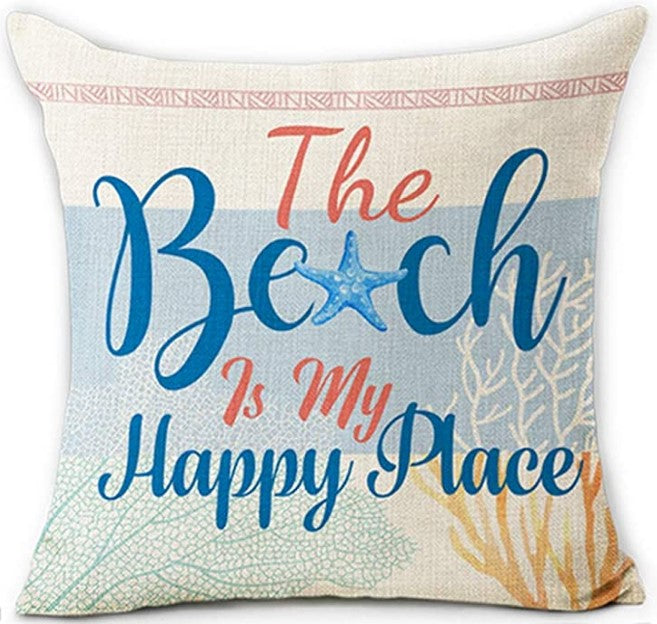 Aquatic Cushion Covers Happy Place