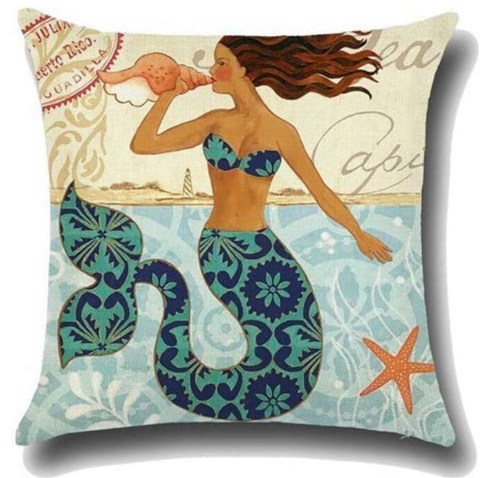 Mermaid Cushion Covers Conch