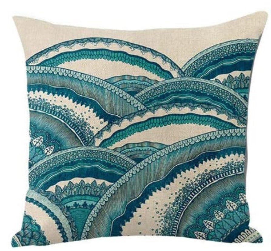 Cerulean Cushion Covers Tide