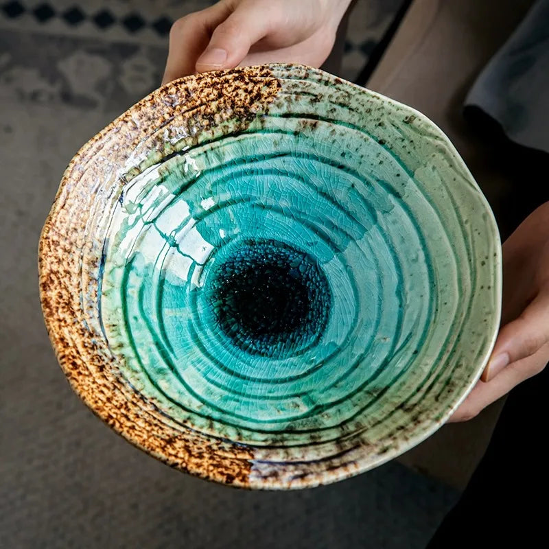 Kairo Ripple Glaze Serving Bowl