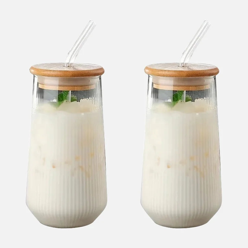 Fluted Clarity Tumbler 2 PCS