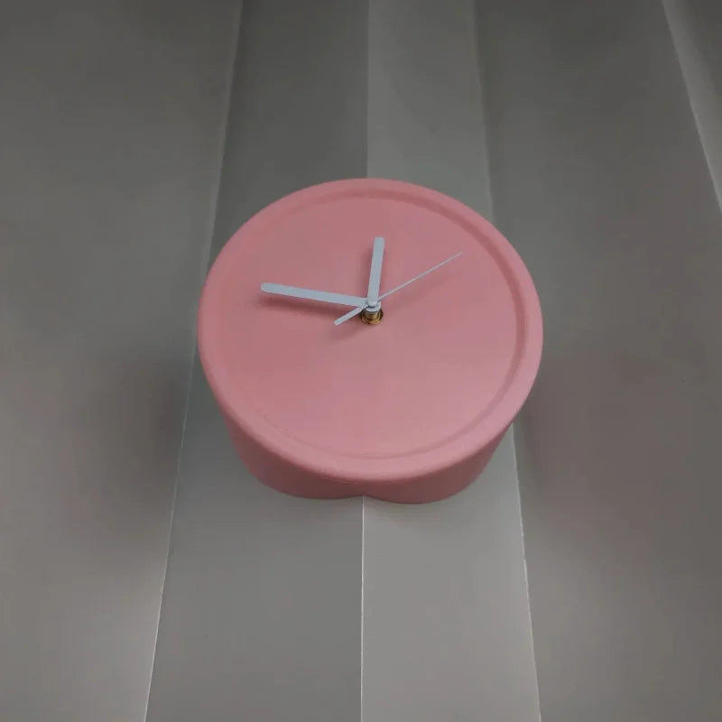 Axis Corner Wall Clock Pink Outer Unnumbered
