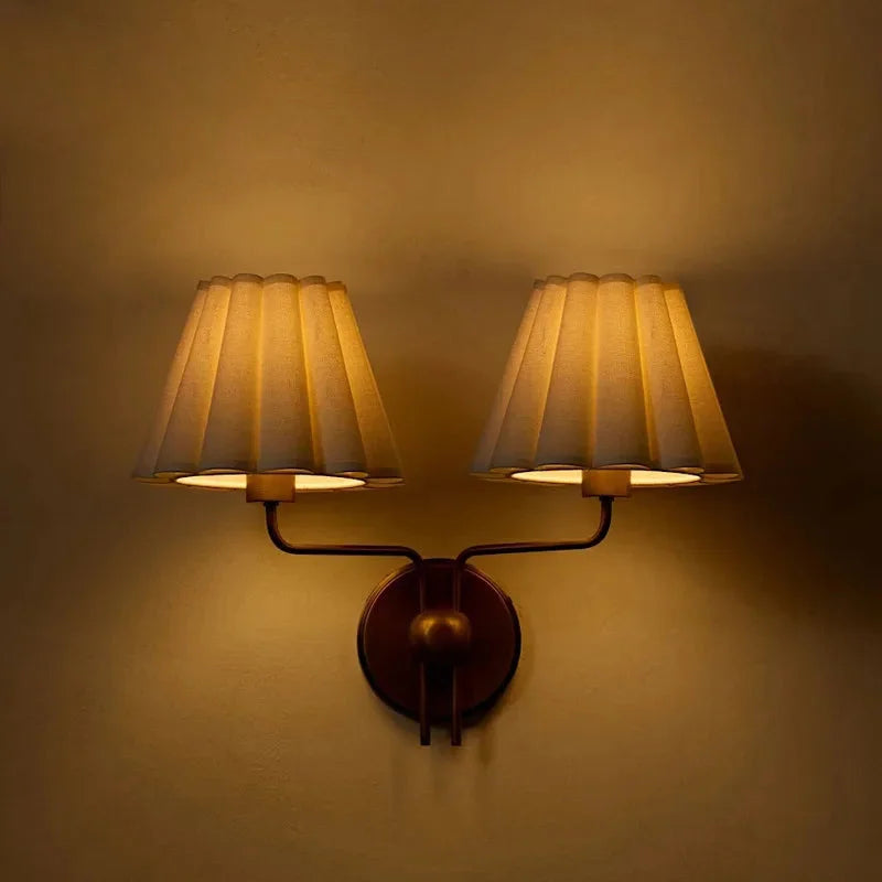 Pleated Twin Wall Sconce