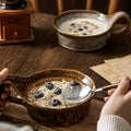 Rustic Ceramic Oatmeal Bowl