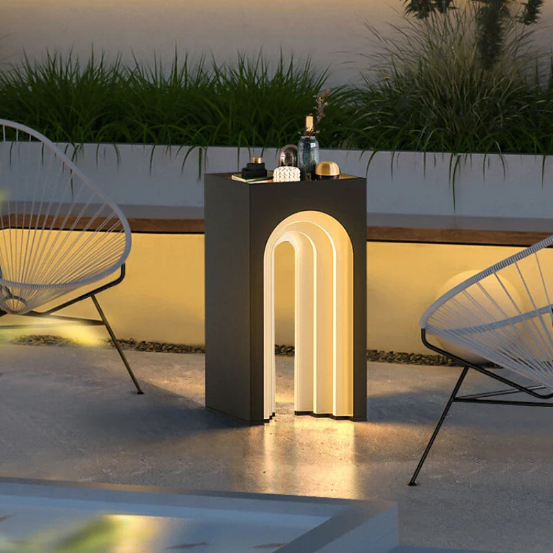 Arched Solar Outdoor Table Light