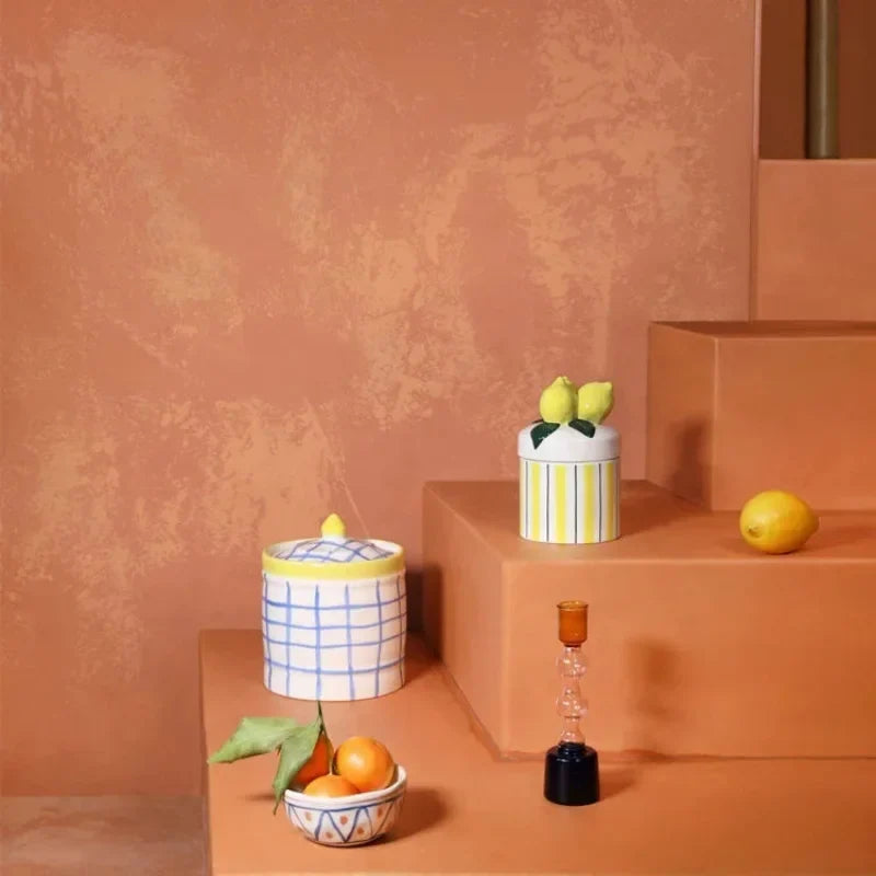 Groovy Glaze Ceramic Storage Jar