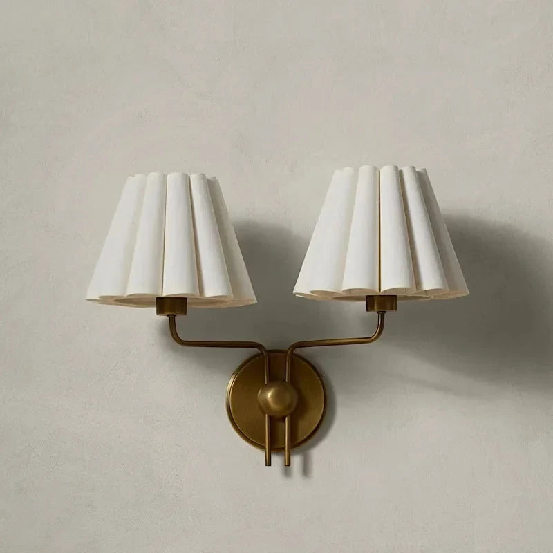 Pleated Twin Wall Sconce